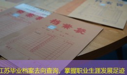 江苏毕业档案去向查询，掌握职业生涯发展足迹