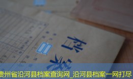 贵州省沿河县档案查询网_沿河县档案一网打尽