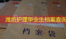 潍坊护理毕业生档案查询