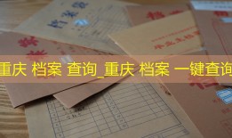 重庆 档案 查询_重庆 档案 一键查询