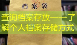 查询档案存放——了解个人档案存储方式