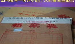 如何撰写一份详尽的个人档案调查报告