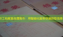职工档案查询渭南市：用智能化服务快速获取信息