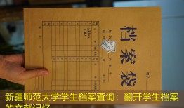 新疆师范大学学生档案查询：翻开学生档案的文献记忆