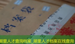 湖里人才查询档案_湖里人才档案在线查询