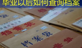 毕业以后如何查询档案