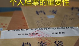 个人档案的重要性