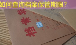 如何查询档案保管期限？