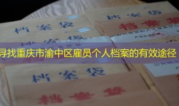 寻找重庆市渝中区雇员个人档案的有效途径