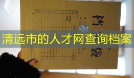 清远市的人才网查询档案