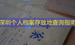 深圳个人档案存放地查询指南