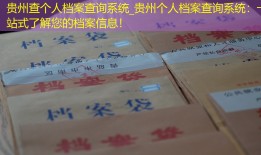 贵州查个人档案查询系统_贵州个人档案查询系统：一站式了解您的档案信息！