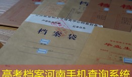 高考档案河南手机查询系统