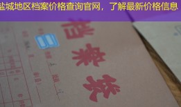 盐城地区档案价格查询官网，了解最新价格信息