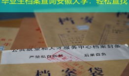 毕业生档案查询安徽大学：轻松查找