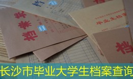 长沙市毕业大学生档案查询