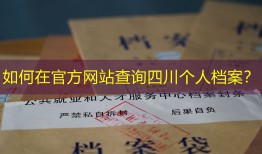 如何在官方网站查询四川个人档案？