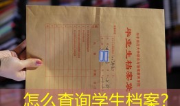 怎么查询学生档案？