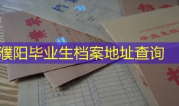 濮阳毕业生档案地址查询