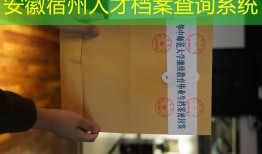 安徽宿州人才档案查询系统