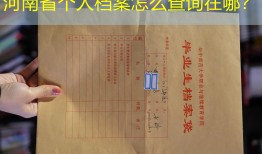 河南省个人档案怎么查询在哪？