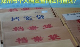 郑州市个人档案查询如何查询？