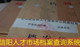 信阳人才市场档案查询系统