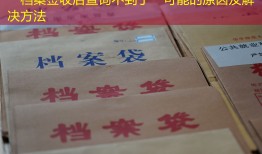 “档案签收后查询不到了”可能的原因及解决方法