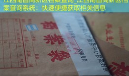 江西南昌高新区档案查询_江西南昌高新区档案查询系统：快速便捷获取相关信息
