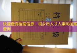 快速查询档案信息，桐乡市人才人事网档案查询