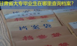 甘肃省大专毕业生在哪里查询档案？