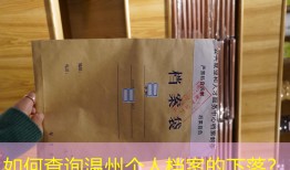 如何查询温州个人档案的下落？