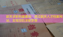 韶关求职档案查询：透过韶关人才档案网站，实现您的求职梦想