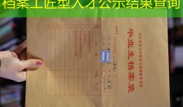 档案工匠型人才公示结果查询