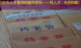 开封市人才查询档案网官网——找人才，先找档案！