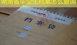 湖南省毕业生档案怎么查询