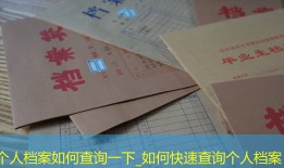 个人档案如何查询一下_如何快速查询个人档案