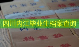 四川内江毕业生档案查询