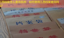 江西档案怎么查询系统：如何使用江西档案查询网站？