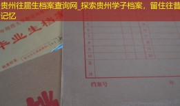贵州往届生档案查询网_探索贵州学子档案，留住往昔记忆