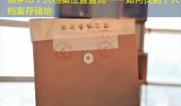 桐乡市个人档案位置查询——如何找到个人档案存储地
