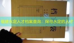 福建永定人才档案查询：探寻永定的人才