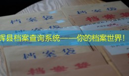 辉县档案查询系统——你的档案世界！