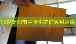 探究衡阳市中学生的信息财富库