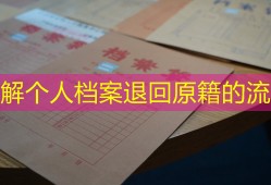 了解个人档案退回原籍的流程