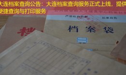 大连档案查询公告：大连档案查询服务正式上线，提供便捷查询与打印服务