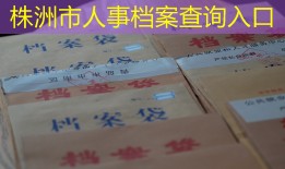 株洲市人事档案查询入口