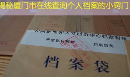揭秘厦门市在线查询个人档案的小窍门