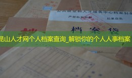 昆山人才网个人档案查询_解锁你的个人人事档案