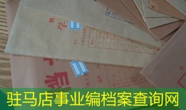 驻马店事业编档案查询网